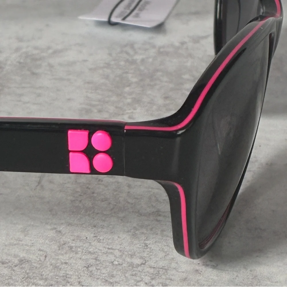 Kate Spade Goldie Polarized Sunglasses Black Pink Trim 807WJ 56mm NWT